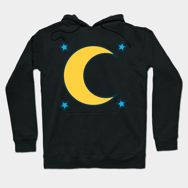 Cute Moon Hoodie by Jonathan Wightman